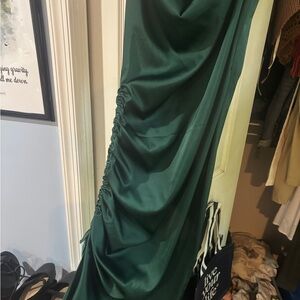 Elegant Green Ruched Dress